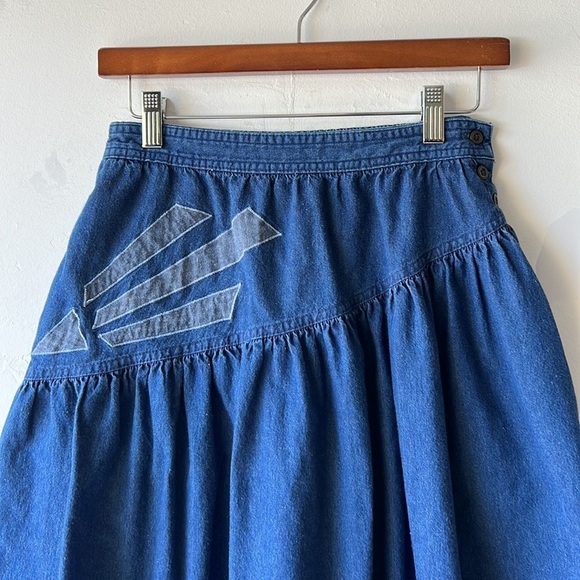 Smokey Row Vintage High Waisted Denim Skirt - Picture 2 of 9